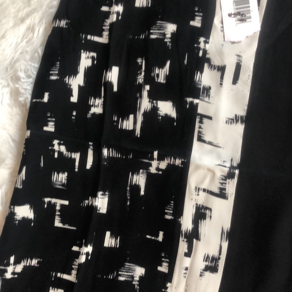 Parker NWT Nelly Combo Silk Dress in Black Brush - Picture 4 of 11